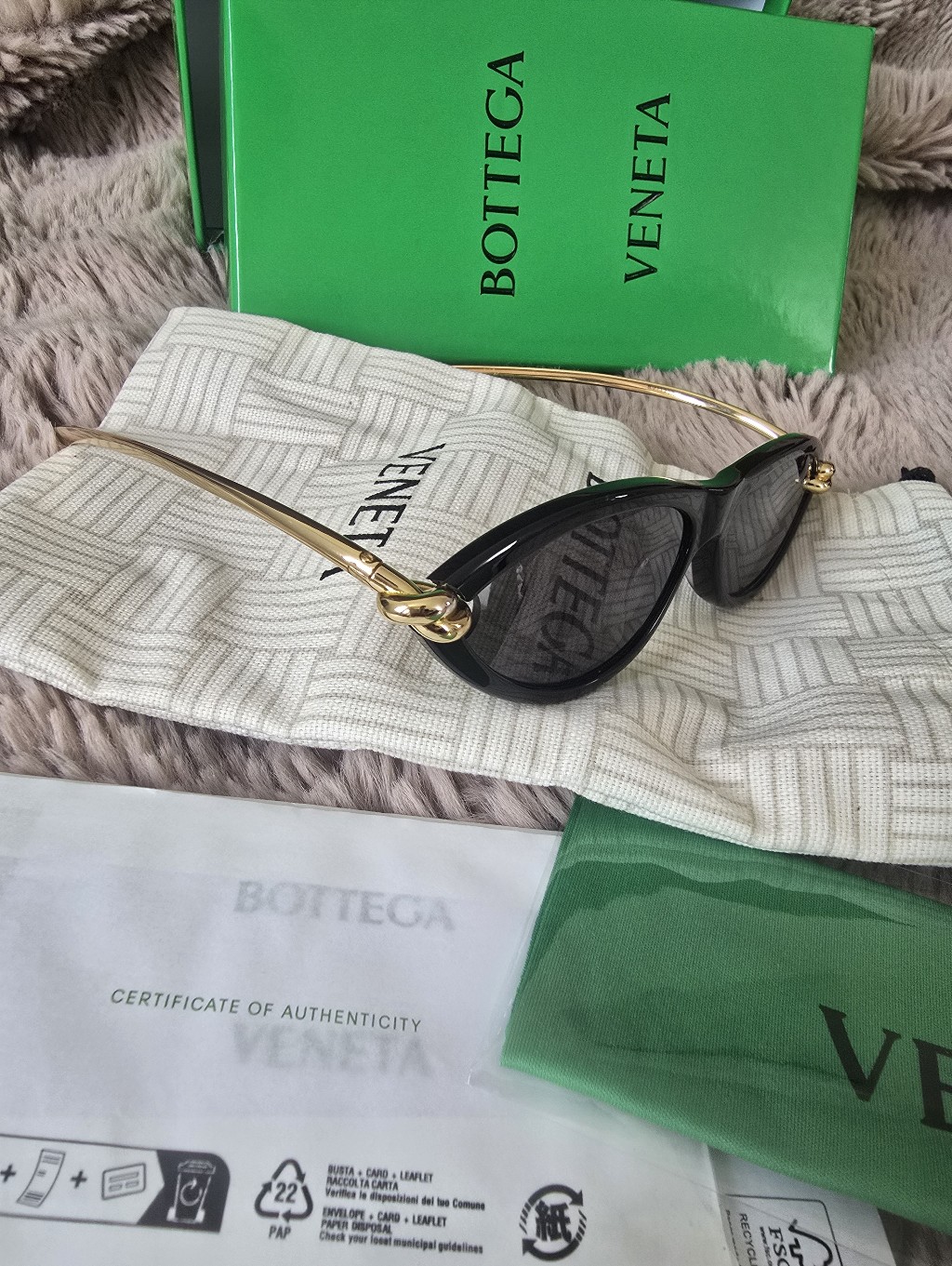 Bottega Veneta Bv1390s Knot Cat Eye Sunglasses